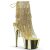 Pleaser Botín ADORE-1017RSF Dorado Metalizado Transparente