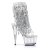 Pleaser Botín ADORE-1017SQF Plata Transparente