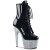 Pleaser Botín ADORE-1020LG Negro Plata Multi Purpurina
