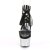Pleaser Sandalia de Tacón ADORE-700-14LG Negro Plata Multi Purpurina
