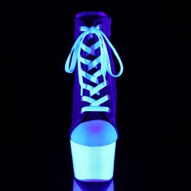Pleaser Botín ADORE-700SK-02 Rojo Blanco-Neón