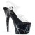Pleaser Sandalia de Tacón ADORE-708BMC Negro Transparente