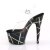 Pleaser Sandalia de Tacón ADORE-708BMC Negro Transparente