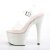 Pleaser Sandalia de Tacón ADORE-708HMG Plata Transparente Multi Purpurina