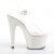 Pleaser Sandalia de Tacón ADORE-708HMG Plata Transparente Multi Purpurina
