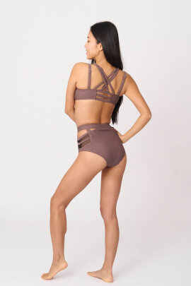 Zasha Polewear Pantalones Cortos Tiro Alto Charlotte Caoba M