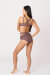 Zasha Polewear Pantalones Cortos Tiro Alto Charlotte Caoba M