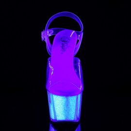 Pleaser Sandali ADORE-708UVG Trasparente/Neon Opale Glitter