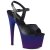 Pleaser Sandalia de Tacón ADORE-709BP Negro Azul-Lila