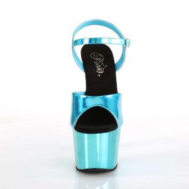 Pleaser Sandales ADORE-709HGCH Turquoise Hologramme Chrome