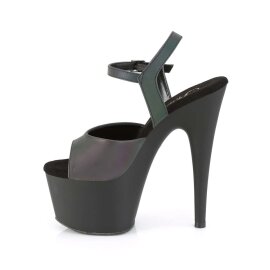 Pleaser Sandalia de Tacón ADORE-709REFL Verde-Negro Multi Reflectante