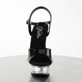 Pleaser Sandalia de Tacón ALLURE-609 Negro Charol...