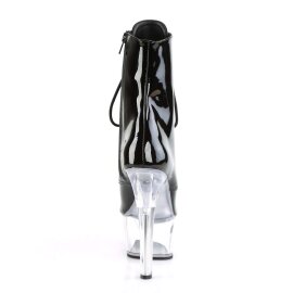 Pleaser Botín ASPIRE-1021 Negro Charol Transparente