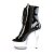 Pleaser Botín ASPIRE-1021 Negro Charol Transparente