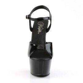 Pleaser Sandalia de Tacón ASPIRE-609 Negro Charol