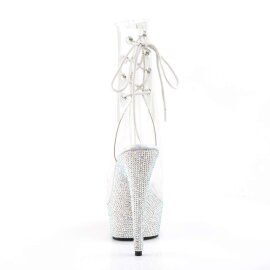 Pleaser Botín BEJEWELED-1018DM-6 Plata Transparente Metalizado