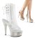 Pleaser Botín BEJEWELED-1018DM-6 Plata Transparente Metalizado