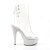 Pleaser Botín BEJEWELED-1018DM-6 Plata Transparente Metalizado