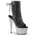 Pleaser Botín BEJEWELED-1018DM-7 Negro Cuero SintéticoPlata Multi Purpurina
