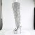 Pleaser Bota Alta BEJEWELED-3019RSF-7 Plata Metálico Metalizado