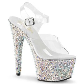 Pleaser BEJEWELED-708MS Clear/Silver Multi RS