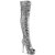 Pleaser Bota Alta BLONDIE-R-3011 Plata Multi Metalizado