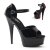Pleaser Sandalia de Tacón DELIGHT-660FH Negro Rojo
