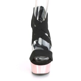Pleaser Sandalia de Tacón DELIGHT-669 Negro Oro...