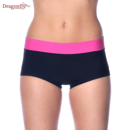 Dragonfly Pantalones Cortos Mandy M Negro / Rosa fucsia