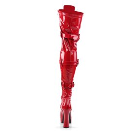 Pleaser Bota Alta ELECTRA-3028 Rojo