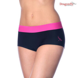 Dragonfly Pantalones Cortos Mandy L Negro / Rosa fucsia