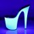 Pleaser Zapato Abierto FLAMINGO-801UV Transparente Blanco-Neón