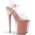 Pleaser Sandalia de Tacón FLAMINGO-808 Transparente Oro Rosado Claro Metalizado