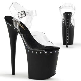 Pleaser Sandalia de Tacón FLAMINGO-808ABLS Negro...