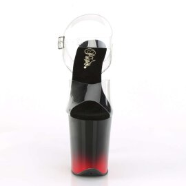 Pleaser FLAMINGO-808BR-H Clear/Black-Red