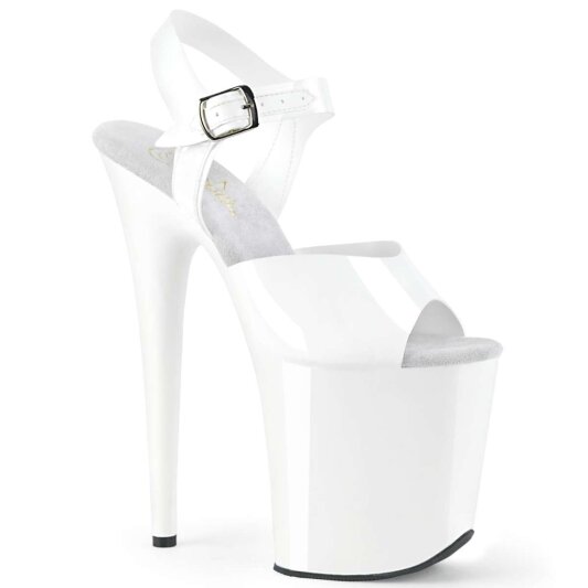Pleaser Sandalia de Tacón FLAMINGO-808N Blanco