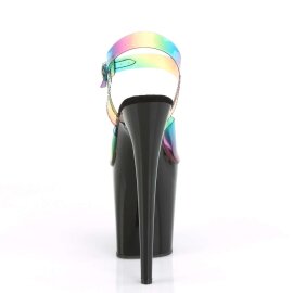 Pleaser Sandalia de Tacón FLAMINGO-808RB Multicolor Negro