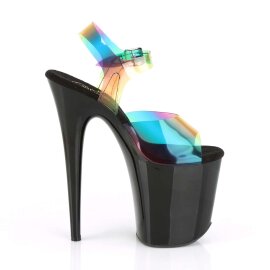 Pleaser Sandalia de Tacón FLAMINGO-808RB Multicolor Negro