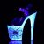 Pleaser Sandalia de Tacón FLAMINGO-808SW Transparente Blanco-Neón