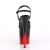 Pleaser Sandalia de Tacón FLAMINGO-809BR-H Negro Charol Rojo Metalizado