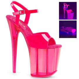 Pleaser FLAMINGO-809UVT Neon Hot Pink Patent/Hot Pink Tinted