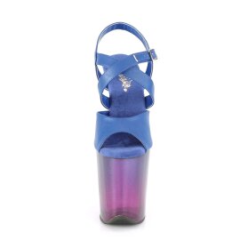 Pleaser Sandalia de Tacón FLAMINGO-822T Azul Lila