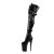 Pleaser Bota Alta INFINITY-3028 Charol Elástico Charol Elástico Negro