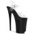 Pleaser Sandalia de Tacón INFINITY-908 Negro Transparente