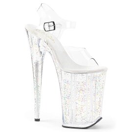 Pleaser Sandalia de Tacón INFINITY-908MG Plata...