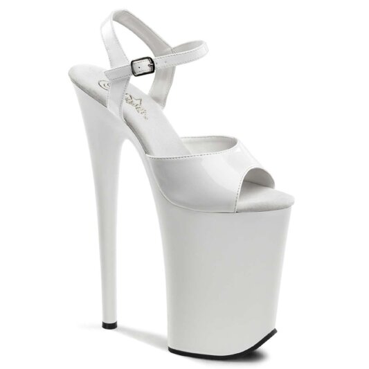 Pleaser Sandalia de Tacón INFINITY-909 Blanco