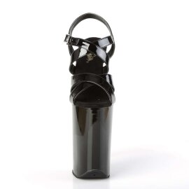 Pleaser Sandalia de Tacón INFINITY-997 Negro Charol