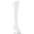 Pleaser Bota Alta KISS-3010 Blanco Charol