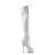 Pleaser Bota Alta KISS-3010 Blanco Charol