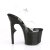 Pleaser Sandalia de Tacón LOVETHORN-708 Negro Transparente